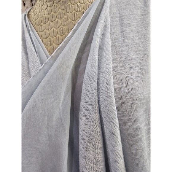 ALK Women's 2X Rosemarine Light Blue Layered Open Front Lightweight Cardigan EUC - Picture 2 of 8